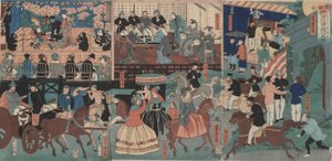 Külföldiek Yokohamában alkotó: Utagawa Yoshitora