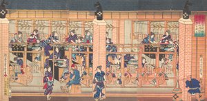 Importált selyemtekercselő gép a tokiói Tsukiji-ban, 1872. 4. hónapja.