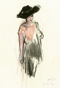 Elegáns kalap divatvázlat alkotó: Ute Rathmann
