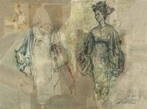 Éteri, lebegő nő alkotó: Ute Rathmann