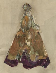 Fényűző hölgy kollázsruhában alkotó: Ute Rathmann