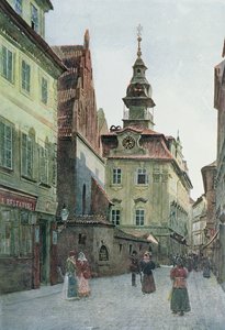 A zsidó városháza, Prága, illusztráció a 