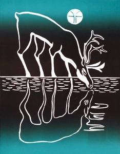 Drinking Caribou, 2018 (tinta, papír) alkotó: Vadym Vaskovsky