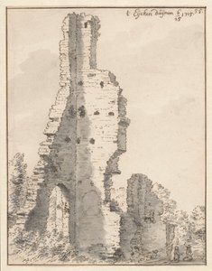Az Eik en Duinen templom romja Hága közelében alkotó: Valentijn Klotz (attributed to)