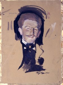 Leon Bakst művész portréja (Lev Rosenberg alkotó: Valentin Aleksandrovich Serov