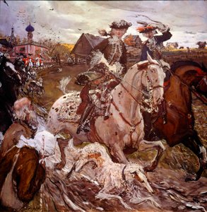Erzsébet Petrovna hercegnő (1709-1762) (a jövőbeli orosz Erzsébet Iere) és II. Péter (1715-1730) vadászik Valentine Alekszandrovics Szerov (1865-1911) festménye alkotó: Valentin Aleksandrovich Serov