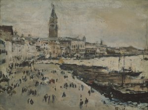 A velencei Schiavoni rakpart alkotó: Valentin Aleksandrovich Serov