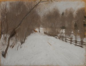 Téli út Domotkanovóba, 1904 alkotó: Valentin Aleksandrovich Serov