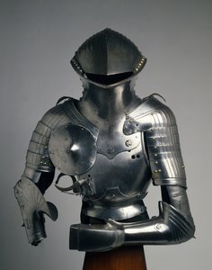 Kompozit Stechzeug, páncél a „német versenyhez”, 1480-1540 körül (acél, vas, sárgaréz és bőr) alkotó: Valentin Siebenburger