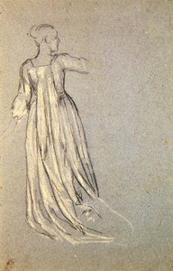 Tanulmány az „A Bientot”-hoz, 1875 körül (kréta papíron) alkotó: Valentine Cameron Prinsep