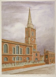 St Botolph templom, Aldgate, London City, 1806