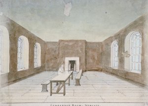Az elítélt szoba belseje a Newgate börtönben, Old Bailey, City of London, 1810 alkotó: Valentine Davis