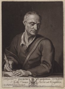 Joseph Carreras, költő és Braganzai Katalin káplánja (mezzotint) alkotó: Valentine Green
