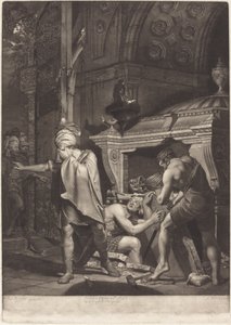 Miravan felnyitja ősei sírját, 1772. alkotó: Valentine Green