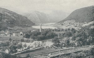 Egy ír falu, Glendalough, 1910 alkotó: Valentine and Sons Ltd