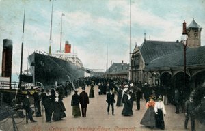 SS Celtic gőzhajó a rakparton, Liverpool, Lancashire, c1904.