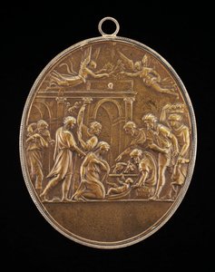 A Pásztorok imádása, 1530-as évek. alkotó: Valerio Belli