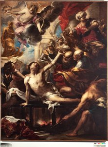 Szent Lőrinc mártíromsága a rácson Valerio Castello (1624-1659) festménye 236 x 182 cm Gének, Musei di Strada Nuova (ex Palazzo Bianco)