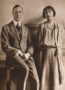„Lady Elizabeth Bowes Lyon és York hercege eljegyzésük bejelentésekor”, 1923