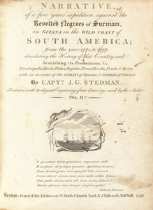 Elbeszélés egy ötéves expedícióról, a fellázadt surinami négerek ellen, Guyanában, Dél-Amerika vad partján (II. kötet) alkotó: Various Artists, including William Blake, after John Gabriel Stedman