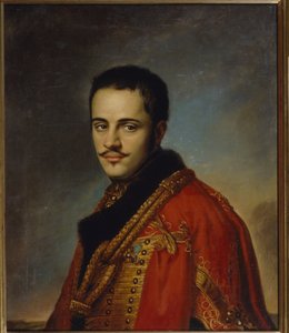 Az ifjabb Nyikolaj Nyolajevics Raevszkij (1801-1843) portréja. (N. N. Raevsky, a fiatalabb portréja). Vaszilij Andrejevics Tropinin (Vaszilij Tropinin) (1776-1857) festménye, olaj, vászon alkotó: Vasili Andreevich Tropinin