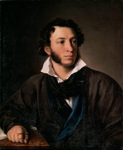 Alekszandr Puskin szerző portréja (A szerző Alekszandr Puskin portréja) - Vaszilij Andrejevics Tropinin (Vaszilij Tropinin) festménye (1776-1857), olaj, vászon