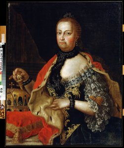 Mária Terézia osztrák császárné (1717-1780) portréja (Mária Terézia osztrák császárné portréja). Vaszilij Kozmich Berezin festménye (1743-1795 után). Olaj, vászon, 88 x 69 cm alkotó: Vasili Kozmich Berezin