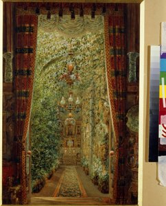 A Jusupov-palota (Moika-palota) télikertje Szentpéterváron. (A Téli kert a szentpétervári Jusupov-palotában). Vaszilij Szemjonovics Szadovnyikov (1800-1879) munkája, akvarell papíron alkotó: Vasili Semenovich Sadovnikov
