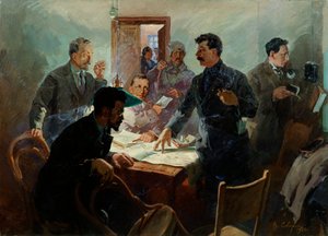 „Az októberi forradalom vezérkara”, 1934. alkotó: Vasili Svarog