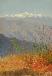 Naplemente a Himalájában alkotó: Vasili Vasilievich Vereshchagin
