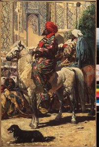 Un cavalier a Samarcande (Üzbegisztán) (Egy lovas Szamarkandban) - Peinture de Vasili Vailyevich Vereshchagin (Vassili Verechtchaguine) (1842-1904), huile sur toile alkotó: Vasili Vasilievich Vereshchagin