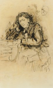 Anton Rubinstein zeneszerző portréja 1829-1894, 1893. alkotó: Vasilij Ivanovic Surikov