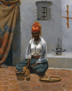 Teafőzés Algírban, 1840-es évek.