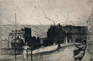 Kite-Flyers, Montmartre, 1915 alkotó: Vaughan Trowbridge