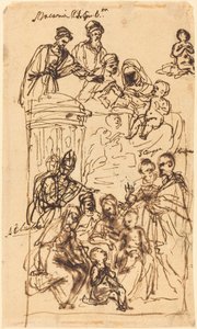 A Madonna és a gyermek a szentekkel alkotó: Venetian 17th Century
