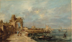 Caprice, romos boltívvel és kikötővel alkotó: Venetian School
