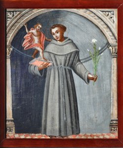 Páduai Szent Antal és Jézus (Festmény alkotó: Venetian School