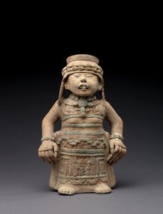 Álló női figura, 600-900 (terrakotta pigmenttel)