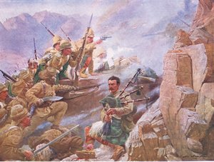 Dargai megrohanása, illusztráció Cassells Anglia története, 1900-as évek