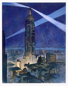 Az Empire State Building, kiadó: William Edwin Rudge alkotó: Vernon Howe Bailey