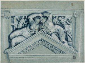 Overdoor Satyr és Satyress társaságában alkotó: Veronese