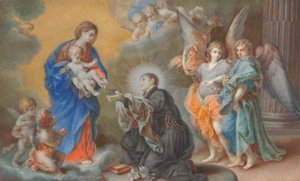 Madonna és gyermeke megjelenik Saint Louis Gonzagának alkotó: Veronica Stern