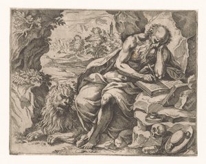 Szent Jeromos a vadonban alkotó: Vespasiano Strada (attributed to)