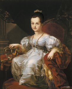 II. Izabella gyermekkori portréja (olaj, vászon) alkotó: Vicente Lopez y Portana