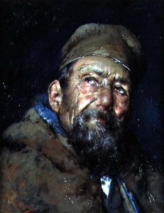 Egy töprengő olasz (olaj, vászon) alkotó: Vicenzo Irolli