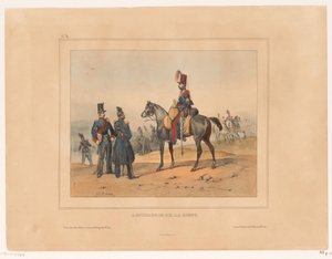 van de Linie tüzérség Vonaltüzérség (cím az objektumon) Military rangen en kostuums van het Franse leger 1832-ben (sorozat címe) Katonai jelmezgyűjtemény, francia hadsereg 1832, műfaji témákban képviselve (sorozat címe) alkotó: Victor Adam
