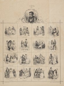 Augustin-Eugène Írnok karakterekkel, 19. század. alkotó: Victor Adam