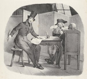 Pasas. XV: Írjon a Vielle-nek Írások időseknek, 1824. alkotó: Victor Adam