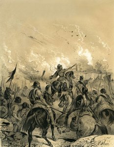 A gallok a 390-es alliai csata után foglalták el Rómát. Victor Adam (1801-1866) metszete az Ardant testvérek által a 19. század közepén kiadott "Franciaország a középkorban" című könyvben. alkotó: Victor Adam
