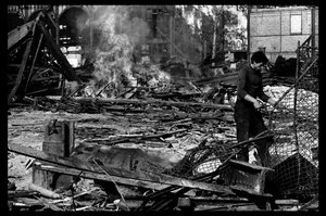 A párizsi központi piac lebontása, 1971 augusztusában (f/w fotó)